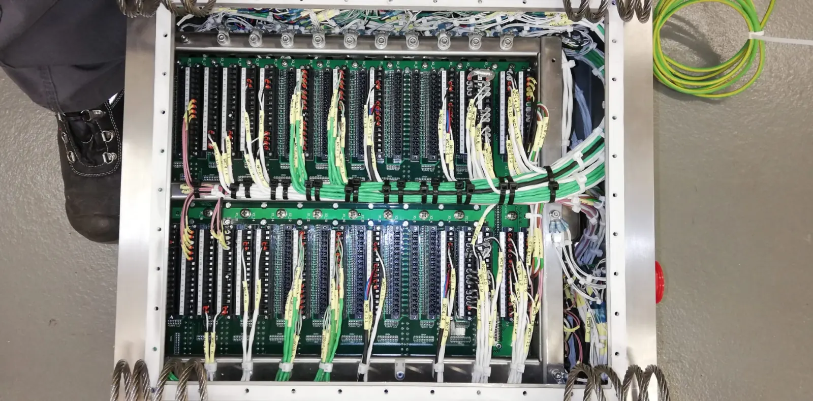 Wiring on a backplane assembly